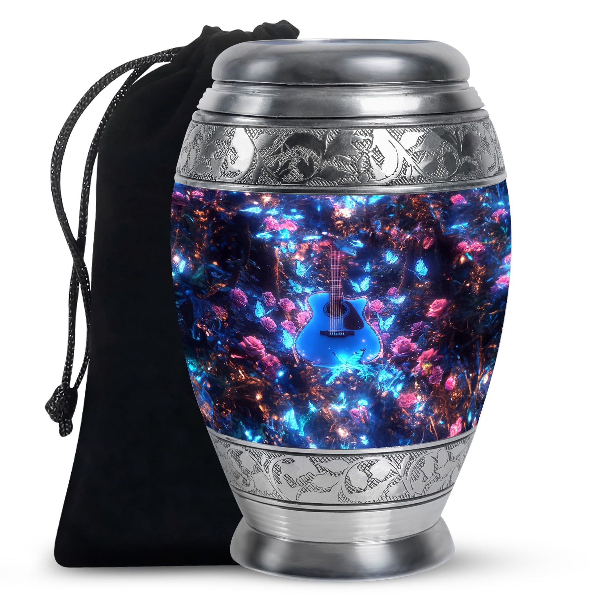 Guitar Theme Large Urn 10 Inch