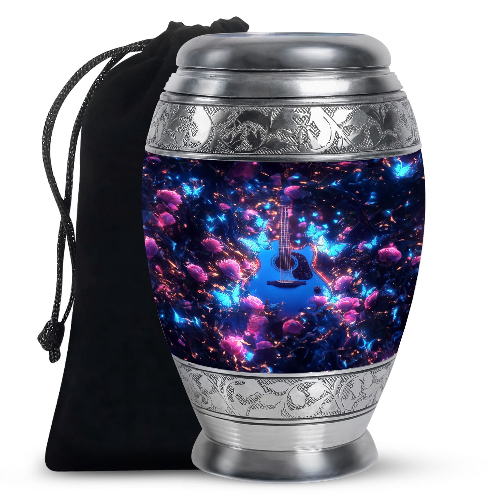 Guitar Theme Large Urn 10 Inch