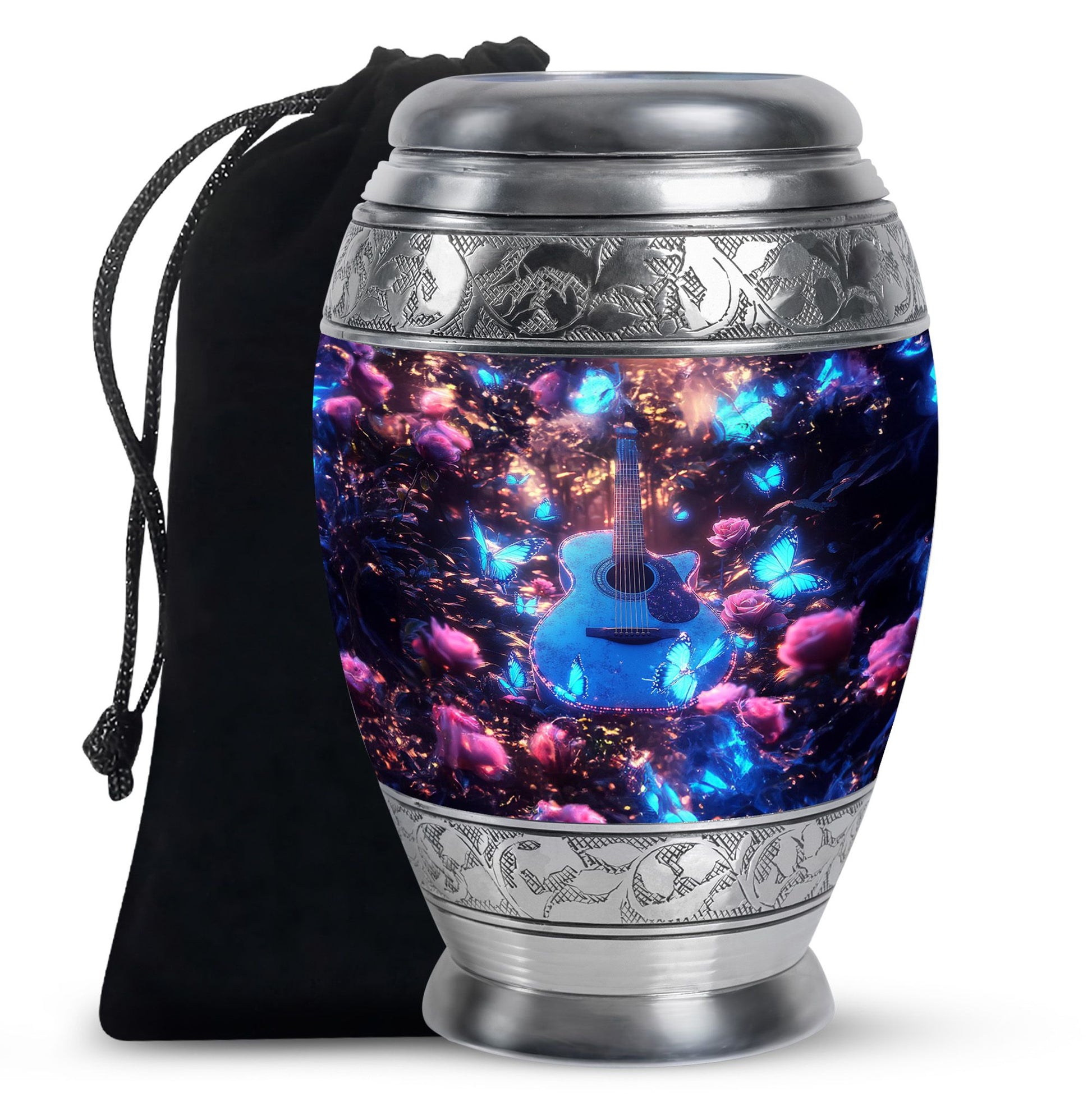 Guitar Theme Large Urn 10 Inch