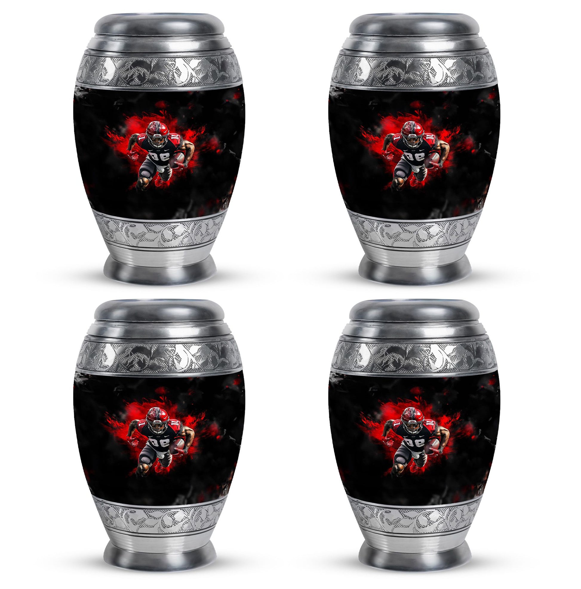 Football Theme 3 Inch Keepsake Pack of 4