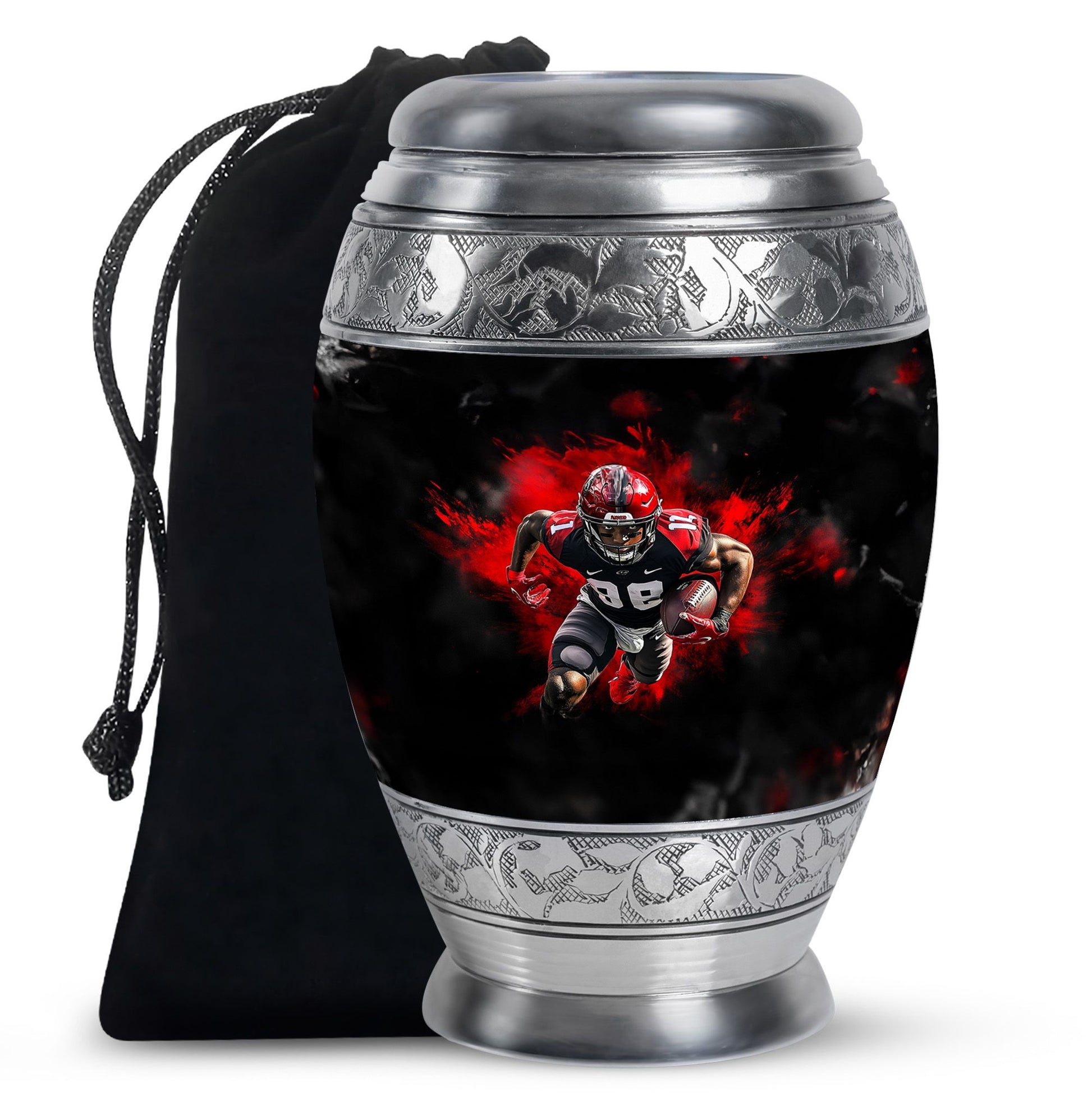 Football Theme Large Urn 10 Inch