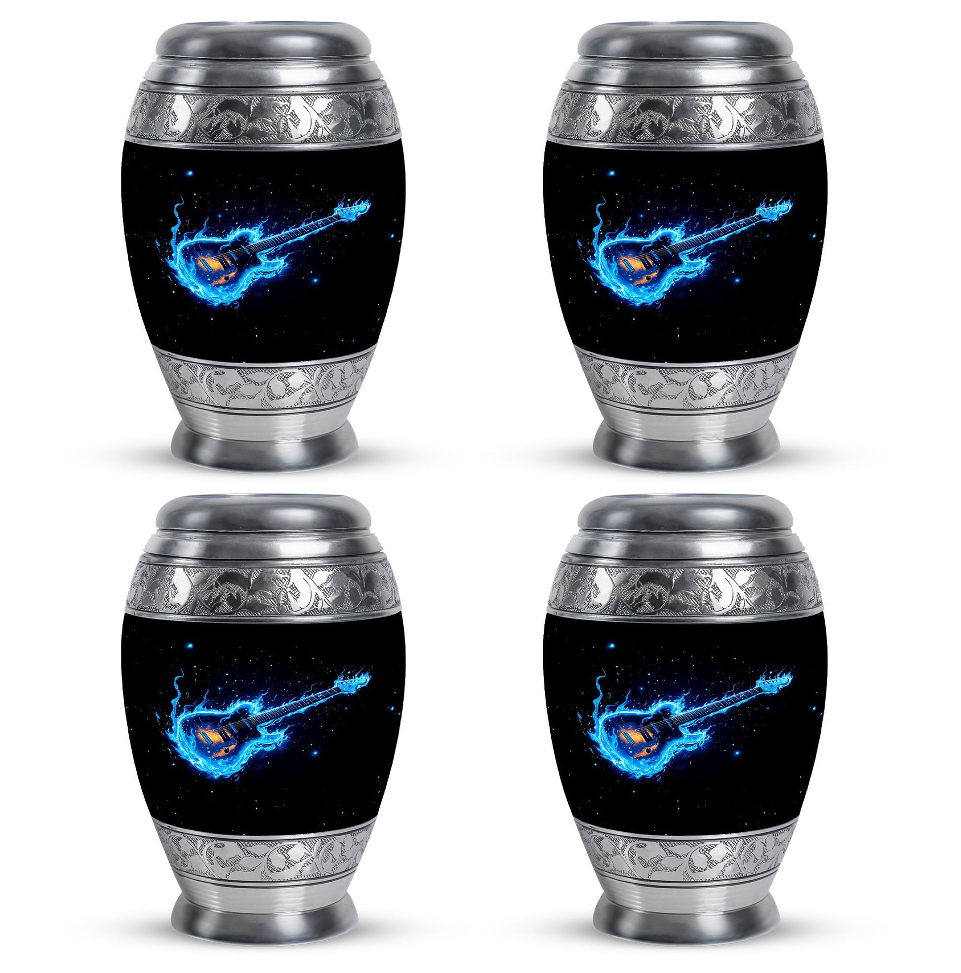 Guitar Theme 3 Inch Keepsake Pack of 4