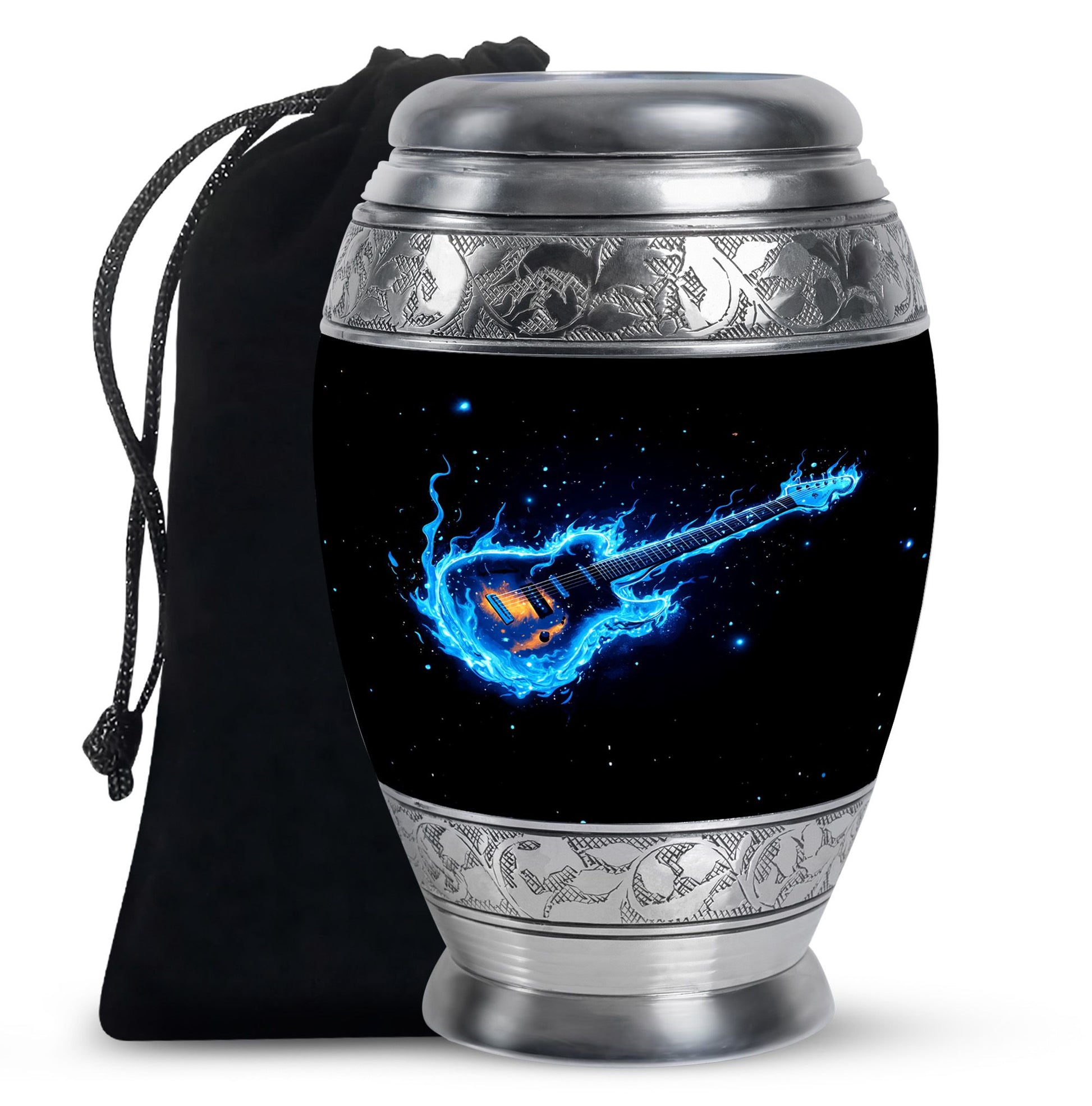 Guitar Theme Large Urn 10 Inch