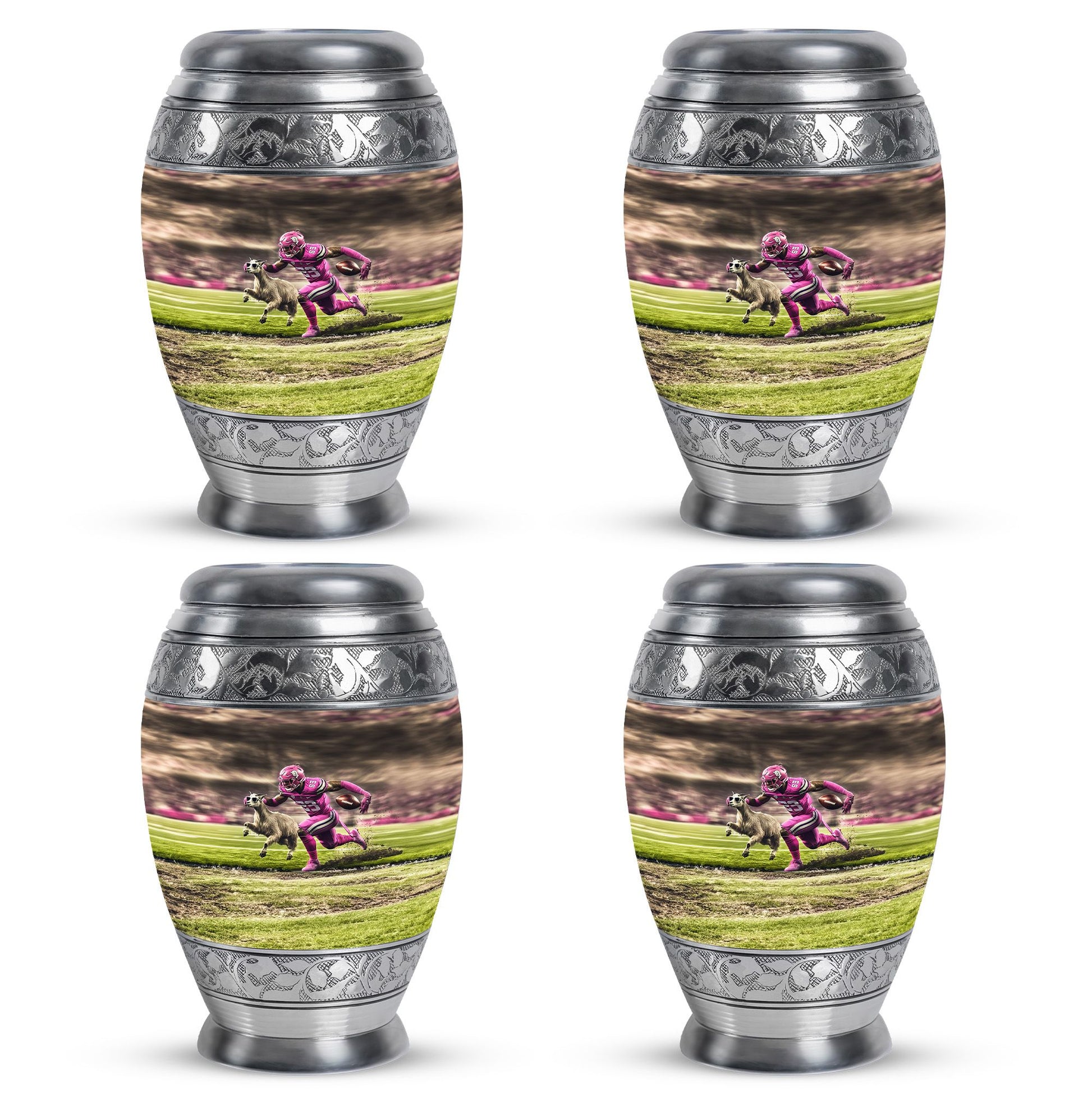 Football Theme 3 Inch Keepsake Pack of 4
