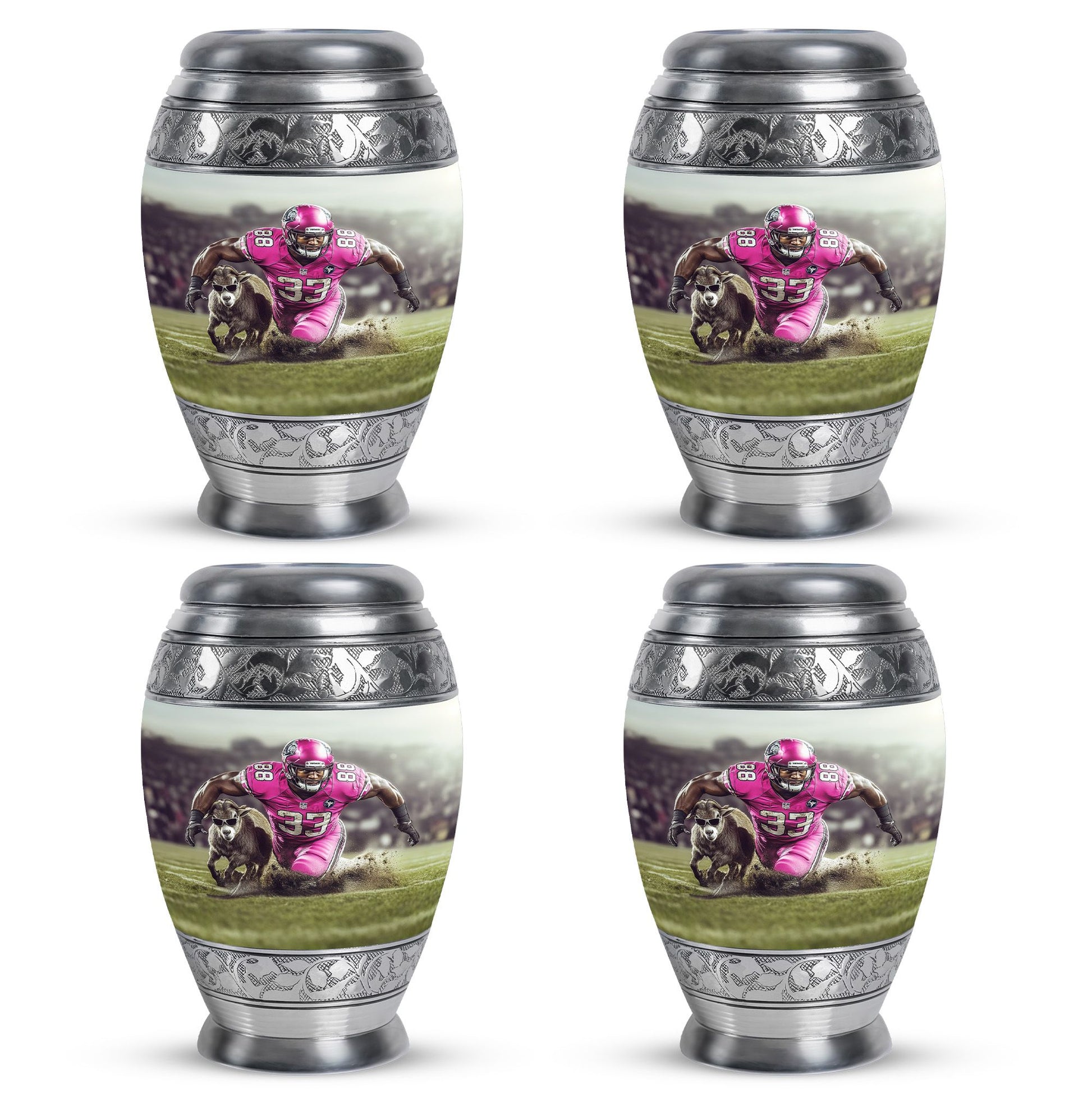 Football Theme 3 Inch Keepsake Pack of 4