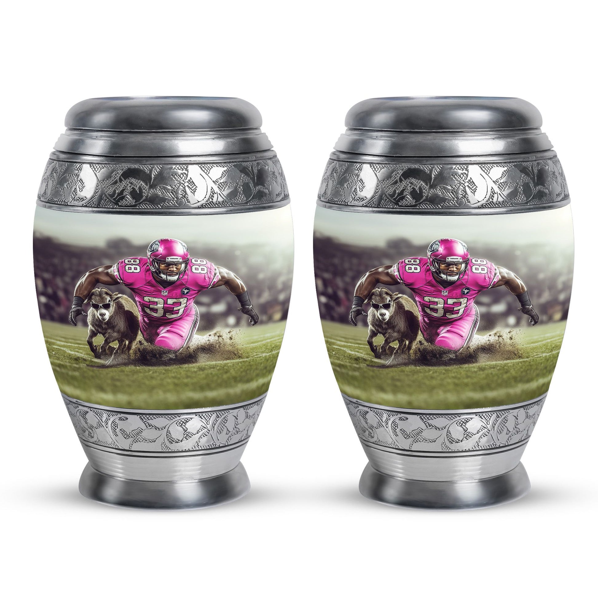 Football Theme 3 Inch Keepsake Pack of 2