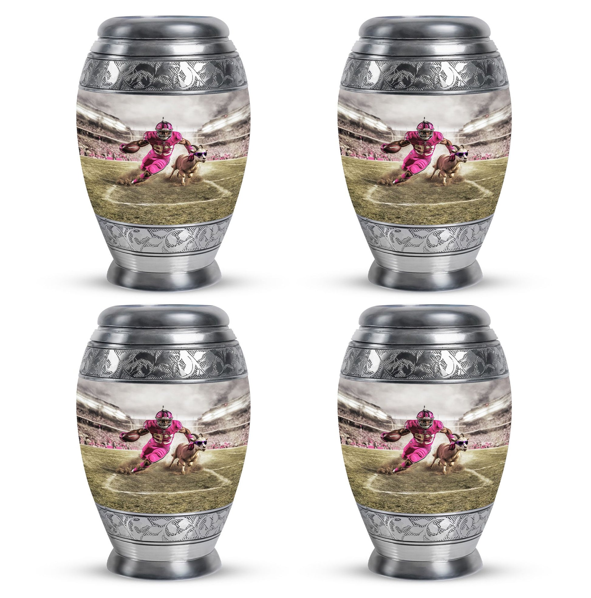 Football Theme 3 Inch Keepsake Pack of 4