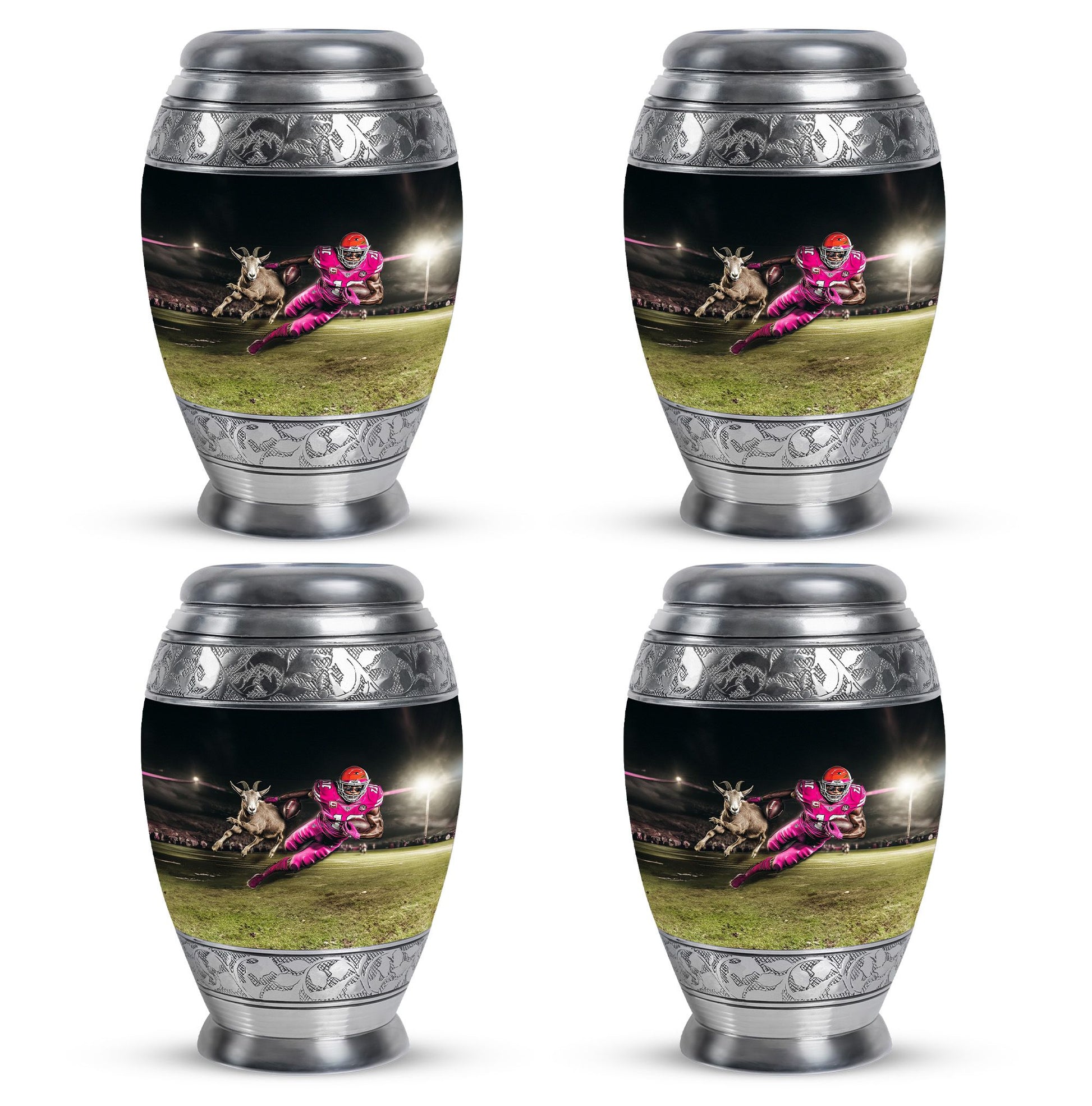 Football Theme 3 Inch Keepsake Pack of 4