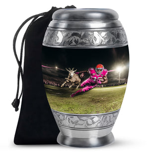 Football Theme Large Urn 10 Inch
