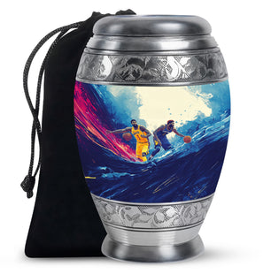 Football Theme Large Urn 10 Inch