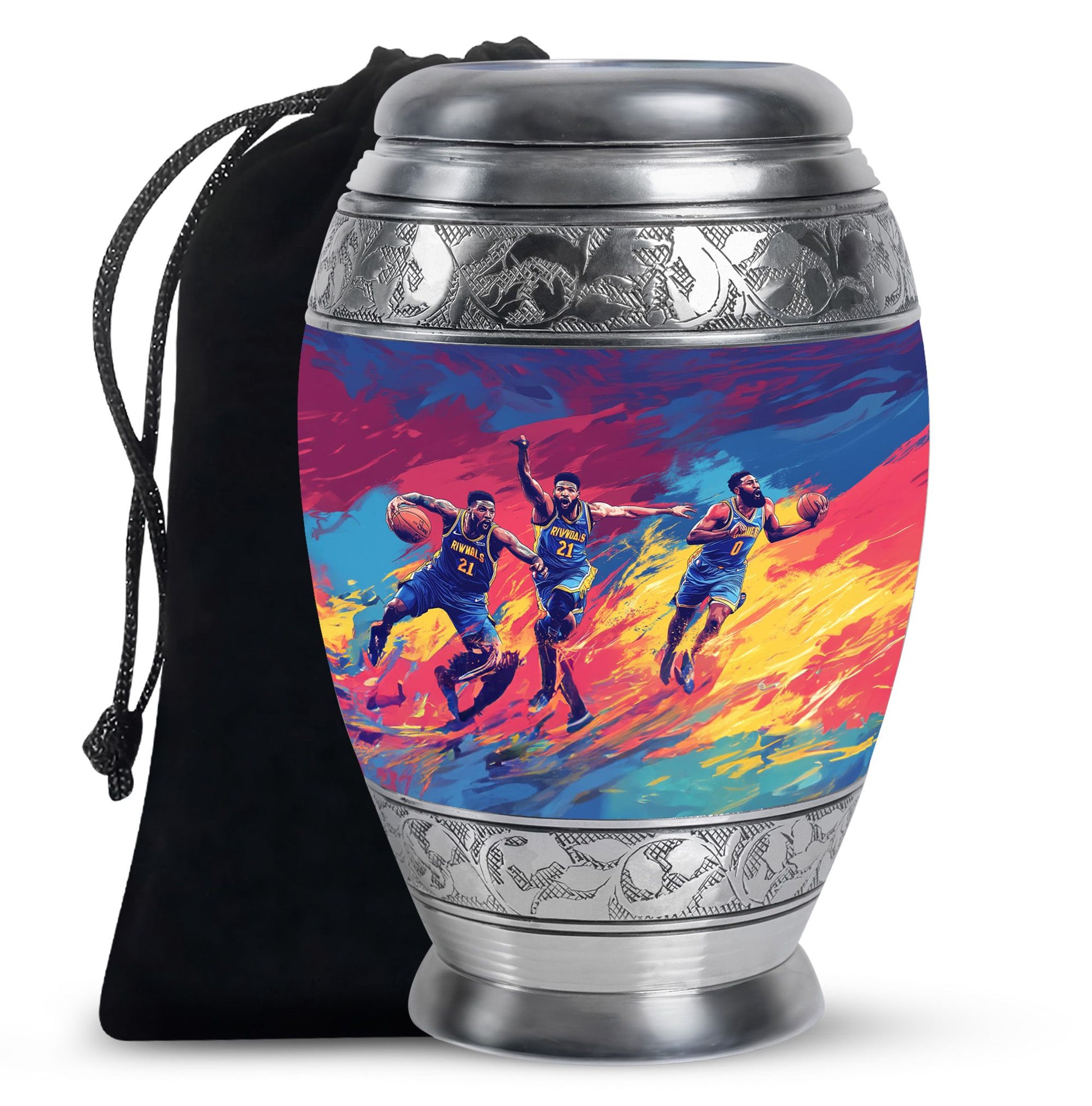 Football Theme Large Urn 10 Inch