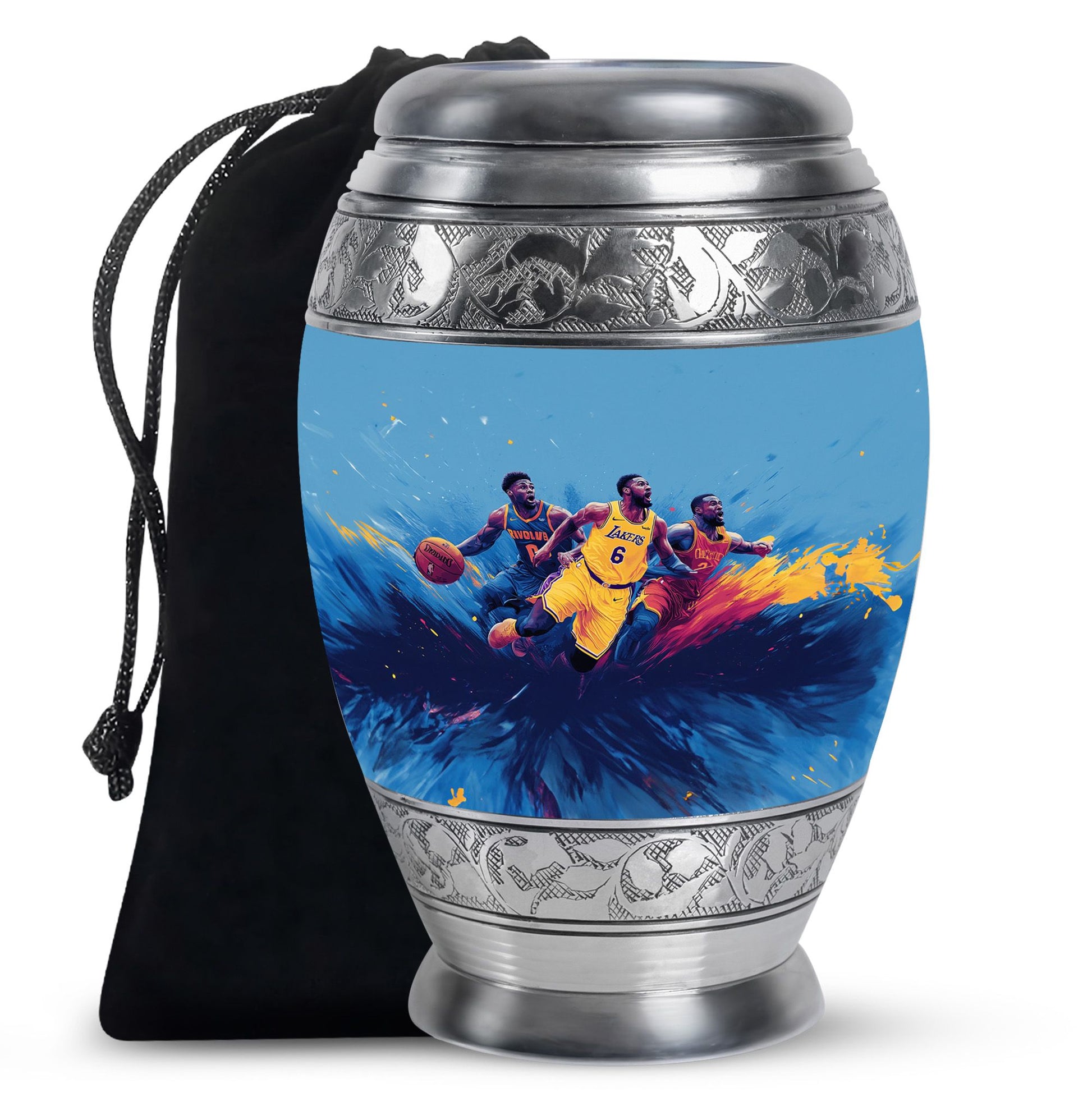 Football Theme Large Urn 10 Inch