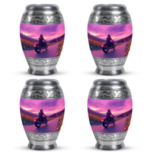 Motorbike Riders Theme 3 Inch Keepsake Pack of 4