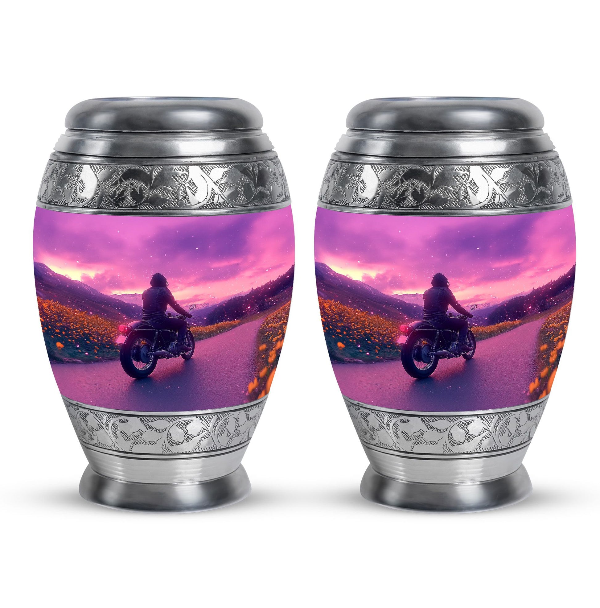 Motorbike Riders Theme 3 Inch Keepsake Pack of 2