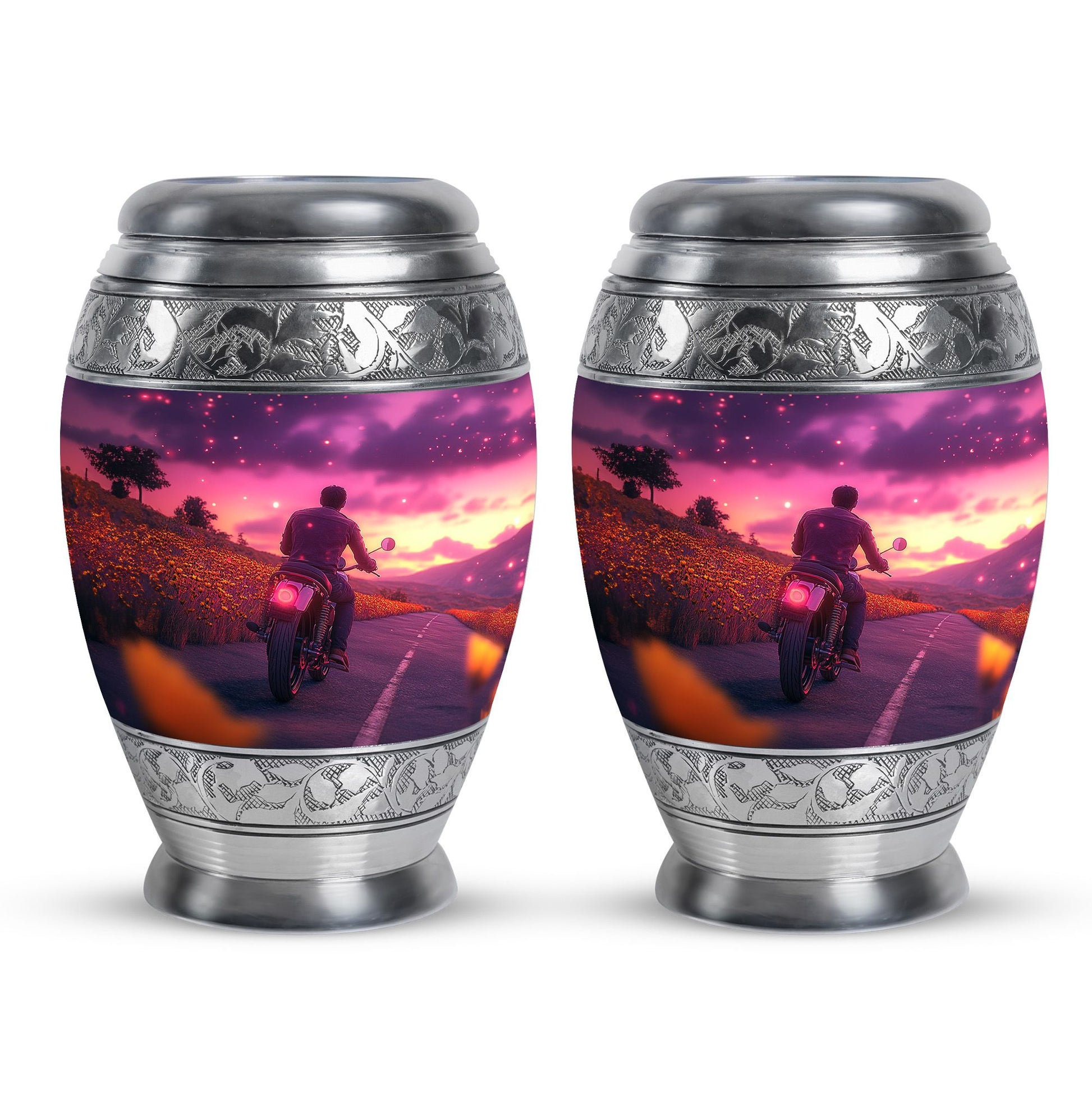Motorbike Riders Theme 3 Inch Keepsake Pack of 2