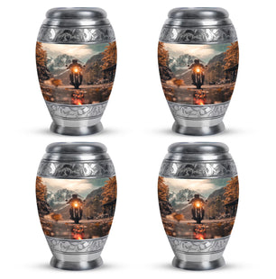 Motorbike Riders Theme 3 Inch Keepsake Pack of 4