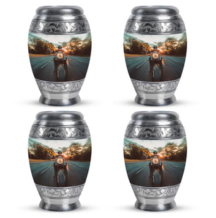 Motorbike Riders Theme 3 Inch Keepsake Pack of 4
