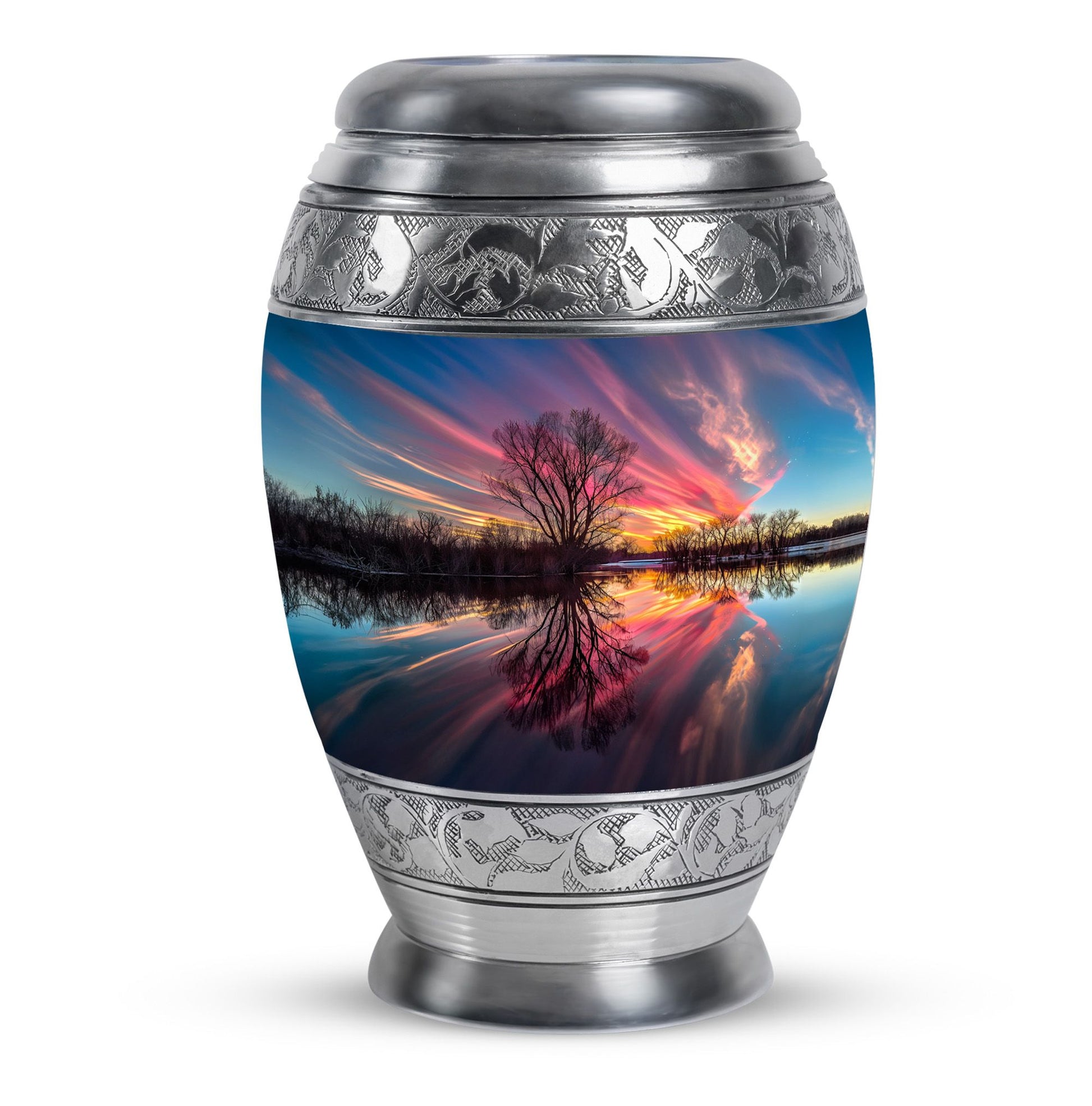 River Theme Large Urn 10 Inch