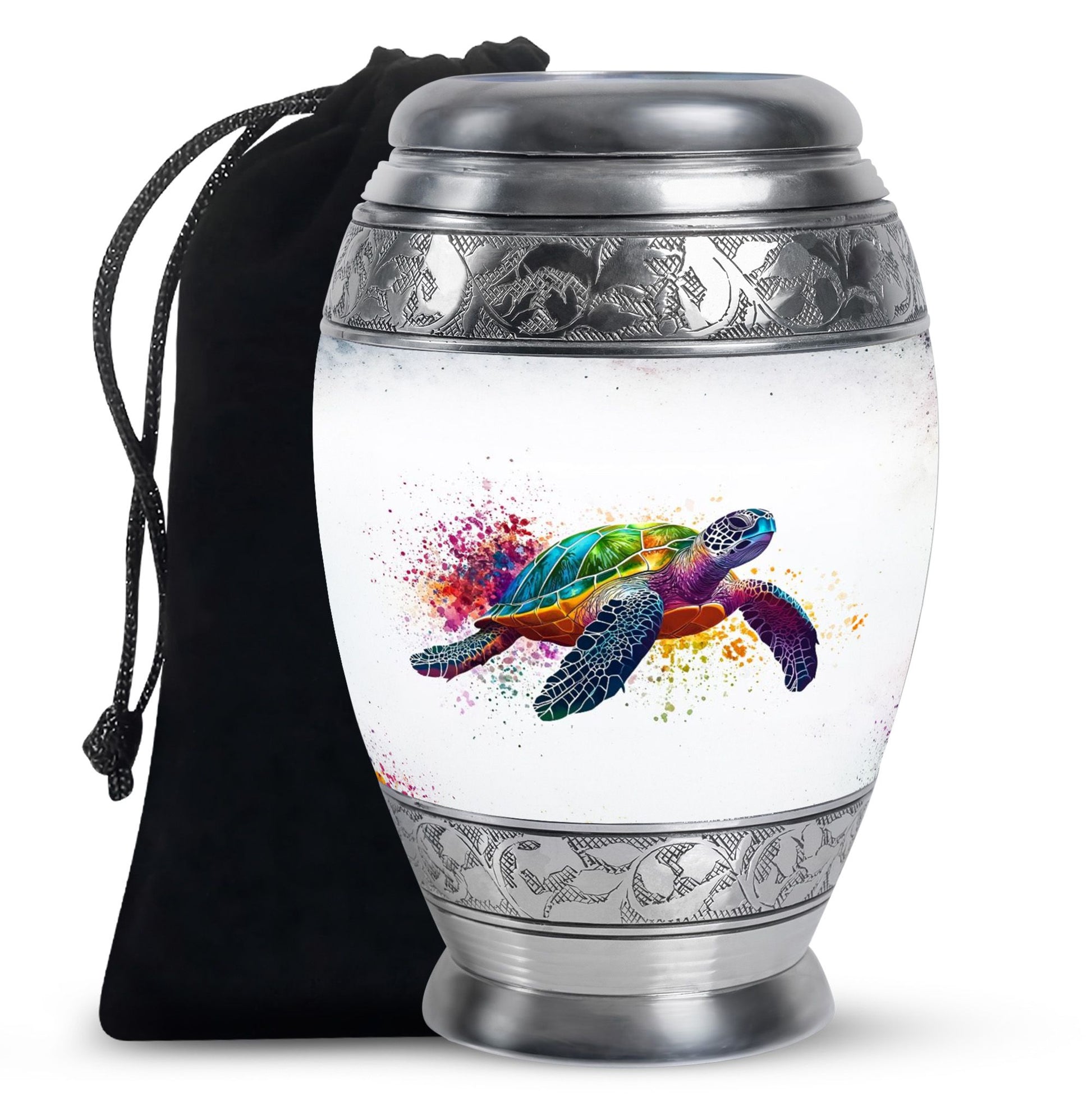 Tortoise Theme Large Urn 10 Inch