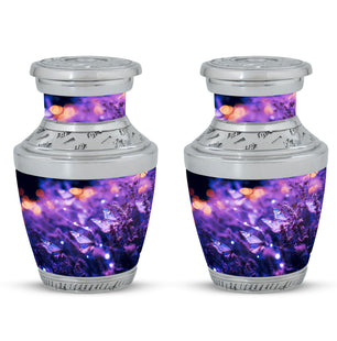 Purple Butterfly Meadow- Butterfly Urn Teardrop Urn For Ashes