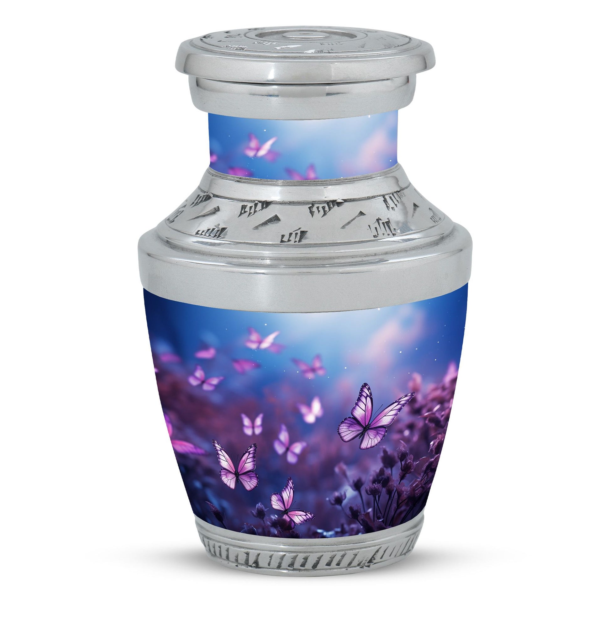 Magical Glowing Butterfly Fantasy Teardrop Cremation Urn For Ashes
