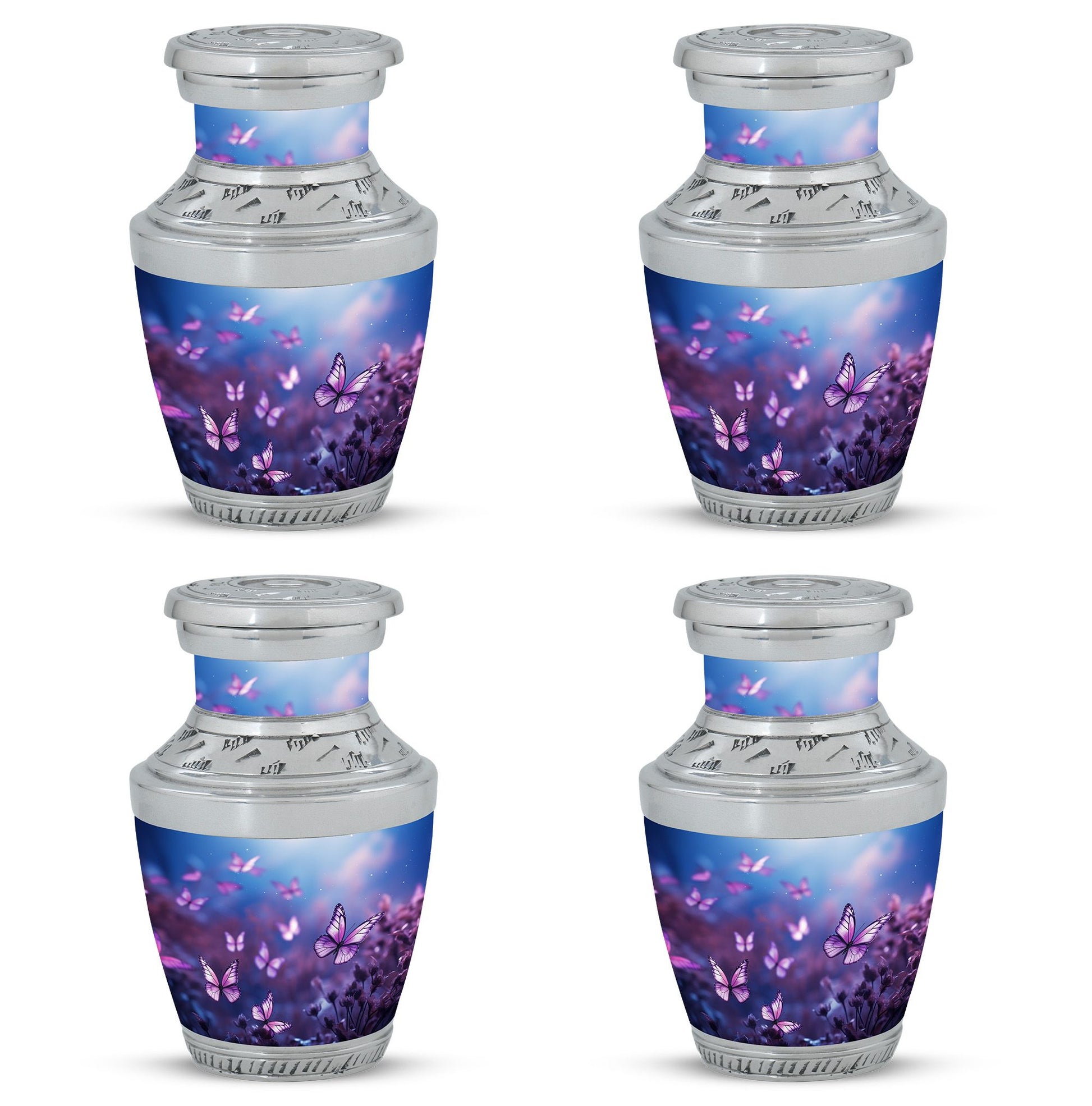 Magical Glowing Butterfly Fantasy Teardrop Cremation Urn For Ashes