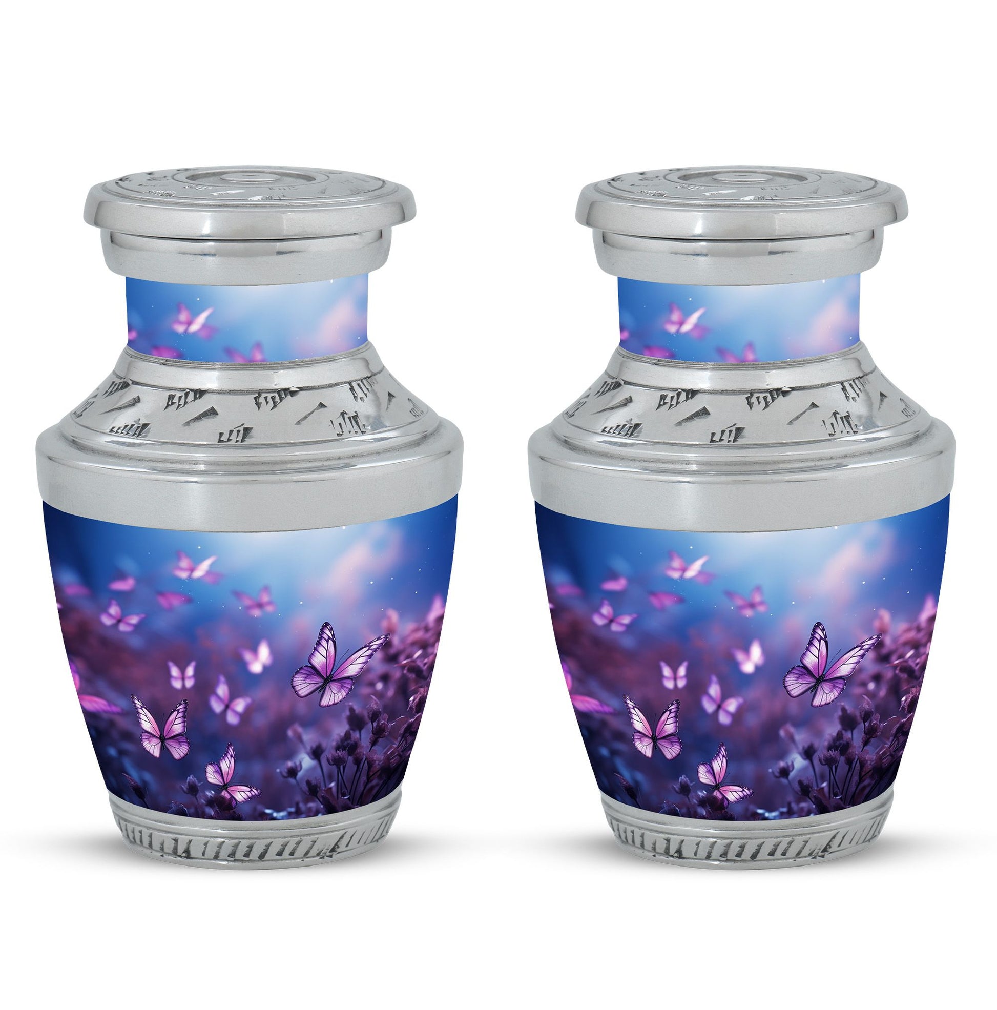Magical Glowing Butterfly Fantasy Teardrop Cremation Urn For Ashes