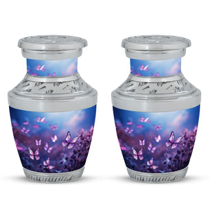 Magical Glowing Butterfly Fantasy Teardrop Cremation Urn For Ashes