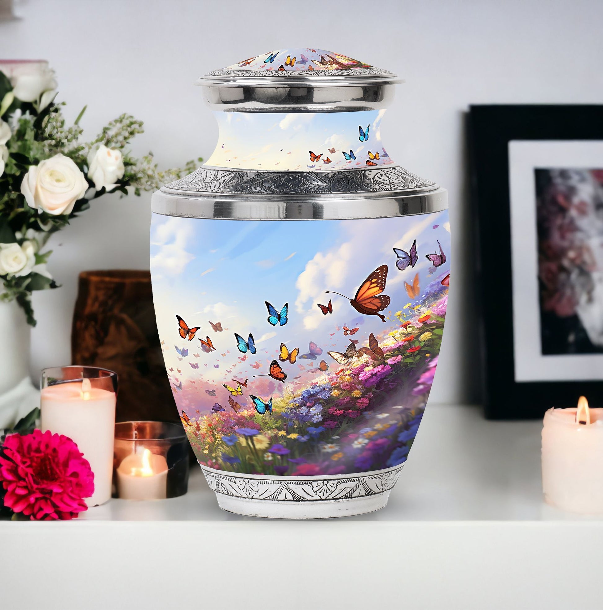 Magical Butterfly Fantasy- Butterfly Urn Teardrop Cremation Urn