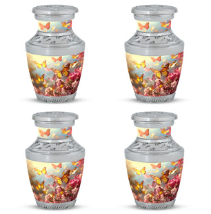 Colorfull Butterflies Fly- Butterfly Urn Teardrop Cremation Urn