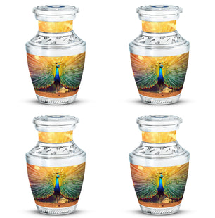 Glorious Peacock - Peacock Urn Teardrop Cremation Urn