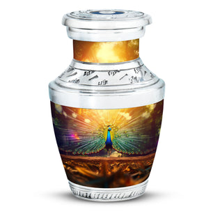 Peacock Feathers - Peacock Urn Teardrop Cremation Urn For Ashes