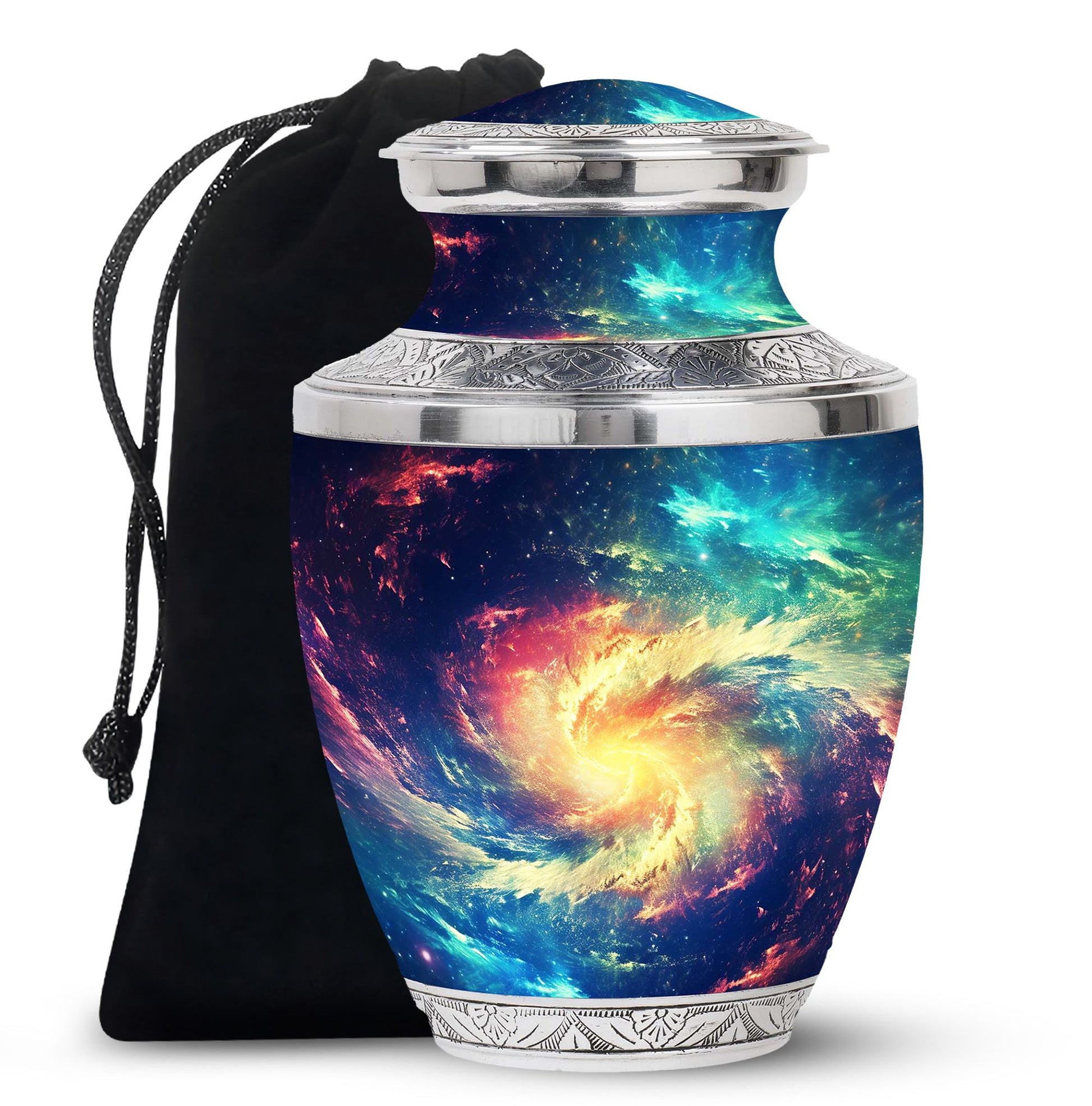The Cosmic Dance - Galaxy Urn Large Teardrop, Heart Urn For Ashes