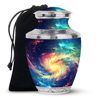 The Cosmic Dance - Galaxy Urn Large Teardrop, Heart Urn For Ashes