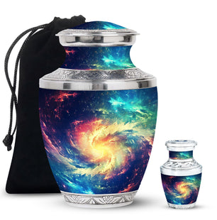 The Cosmic Dance - Galaxy Urn Large Teardrop, Heart Urn For Ashes