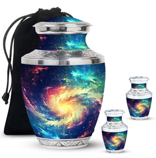 The Cosmic Dance - Galaxy Urn Large Teardrop, Heart Urn For Ashes