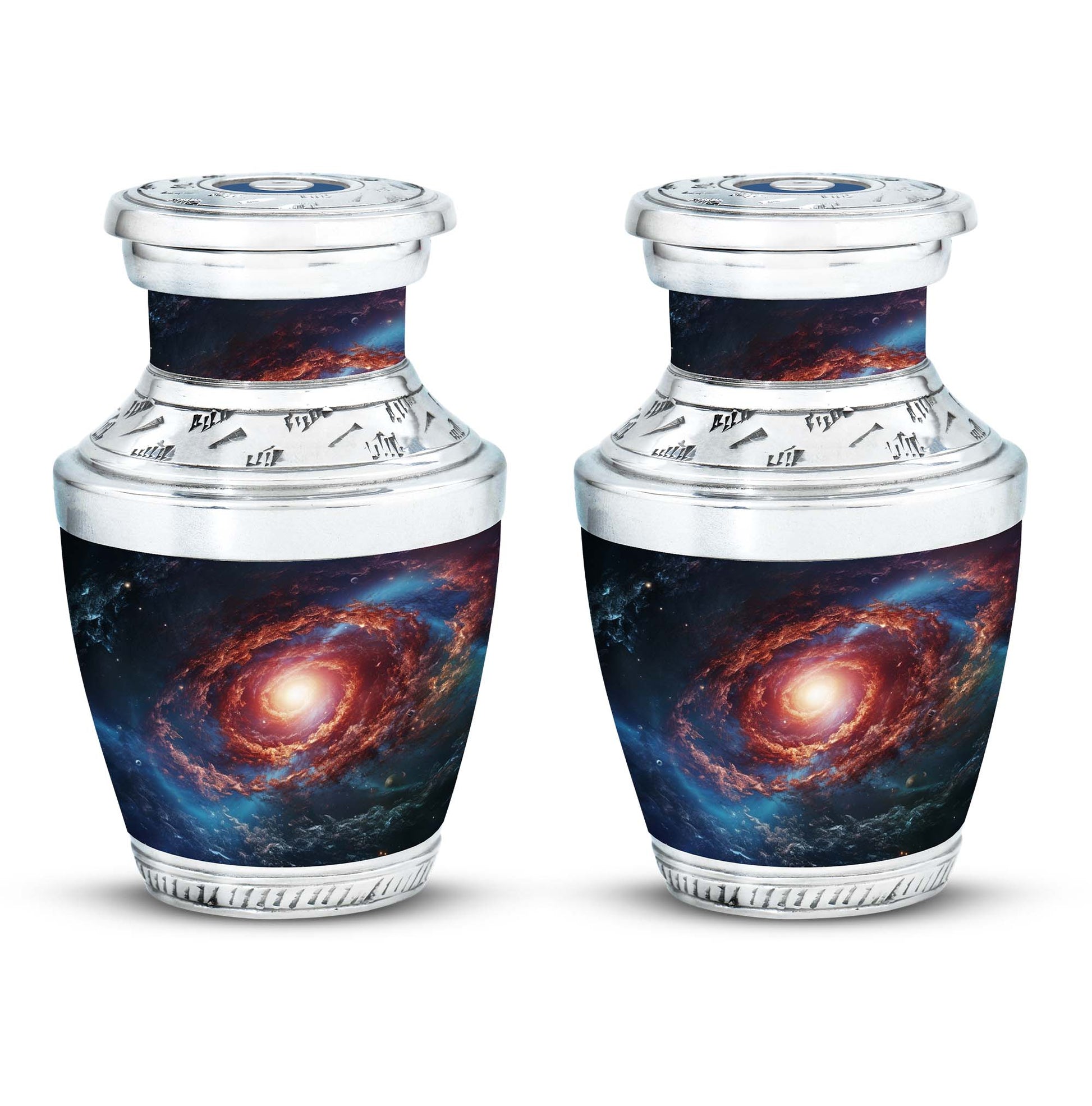 Stars In The Galactic Nexus - Galaxy Urn Teardrop, Heart Cremation Urn