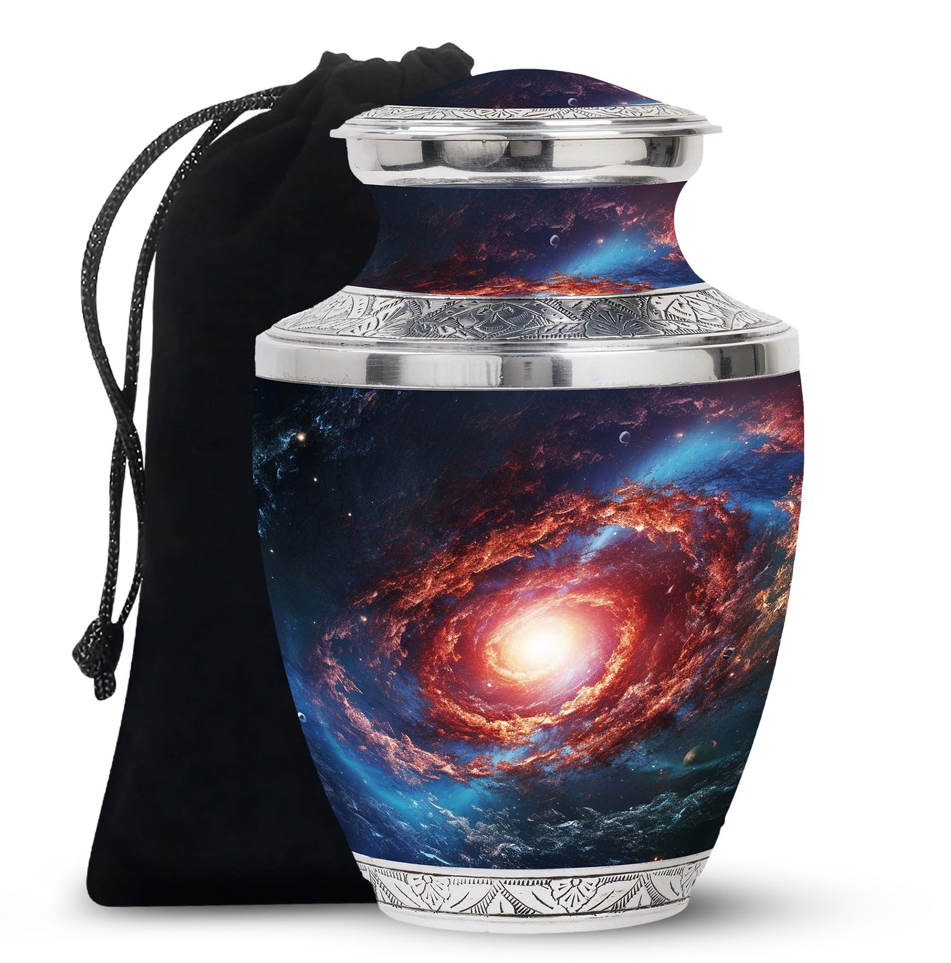 Stars In The Galactic Nexus - Galaxy Urn Teardrop, Heart Cremation Urn