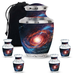 Stars In The Galactic Nexus - Galaxy Urn Teardrop, Heart Cremation Urn