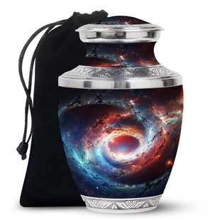 The Cosmic Dance Of Galaxies - Galaxy Urn Teardrop, Heart Shape Urn