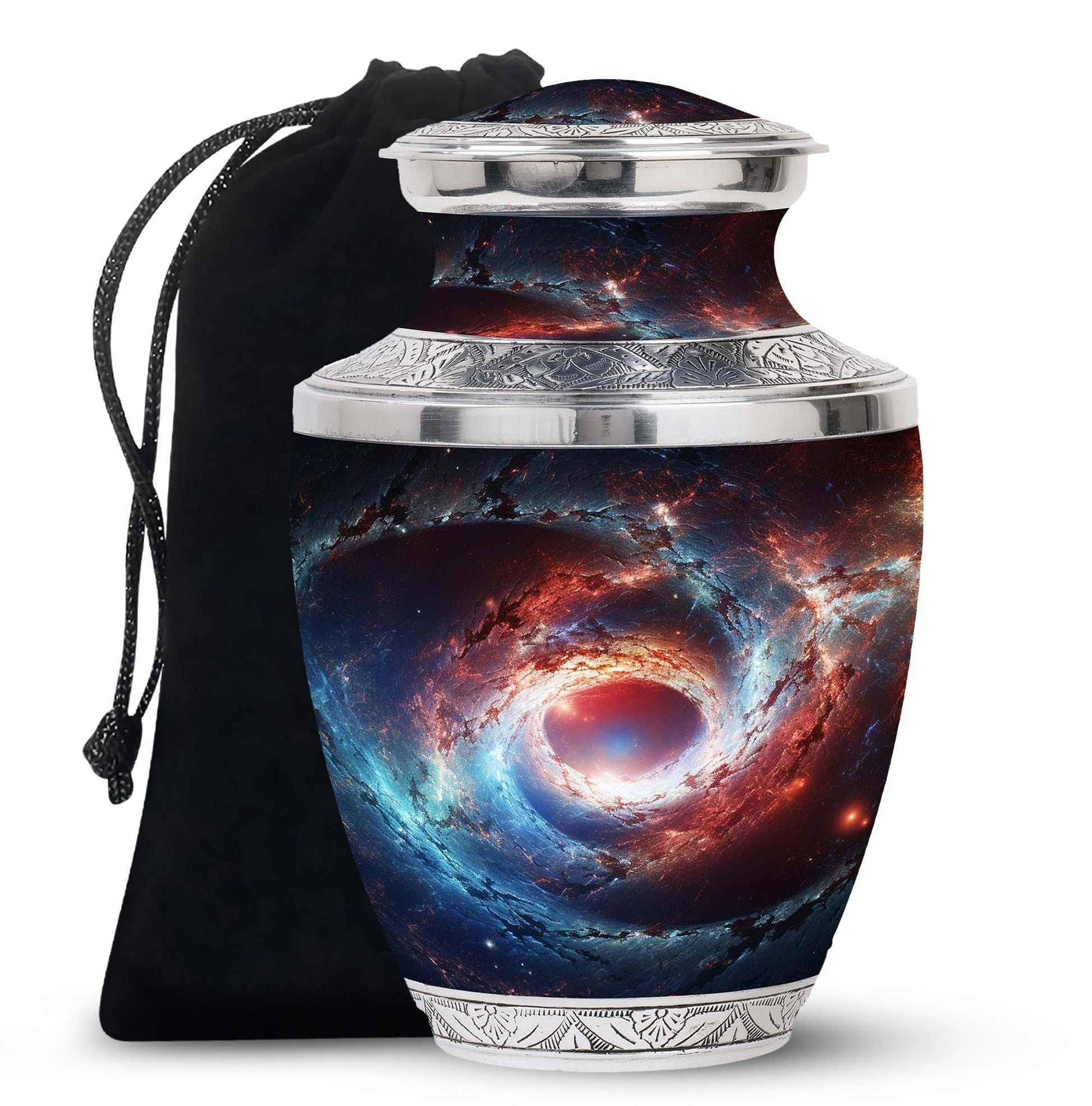The Cosmic Dance Of Galaxies - Galaxy Urn Teardrop, Heart Shape Urn