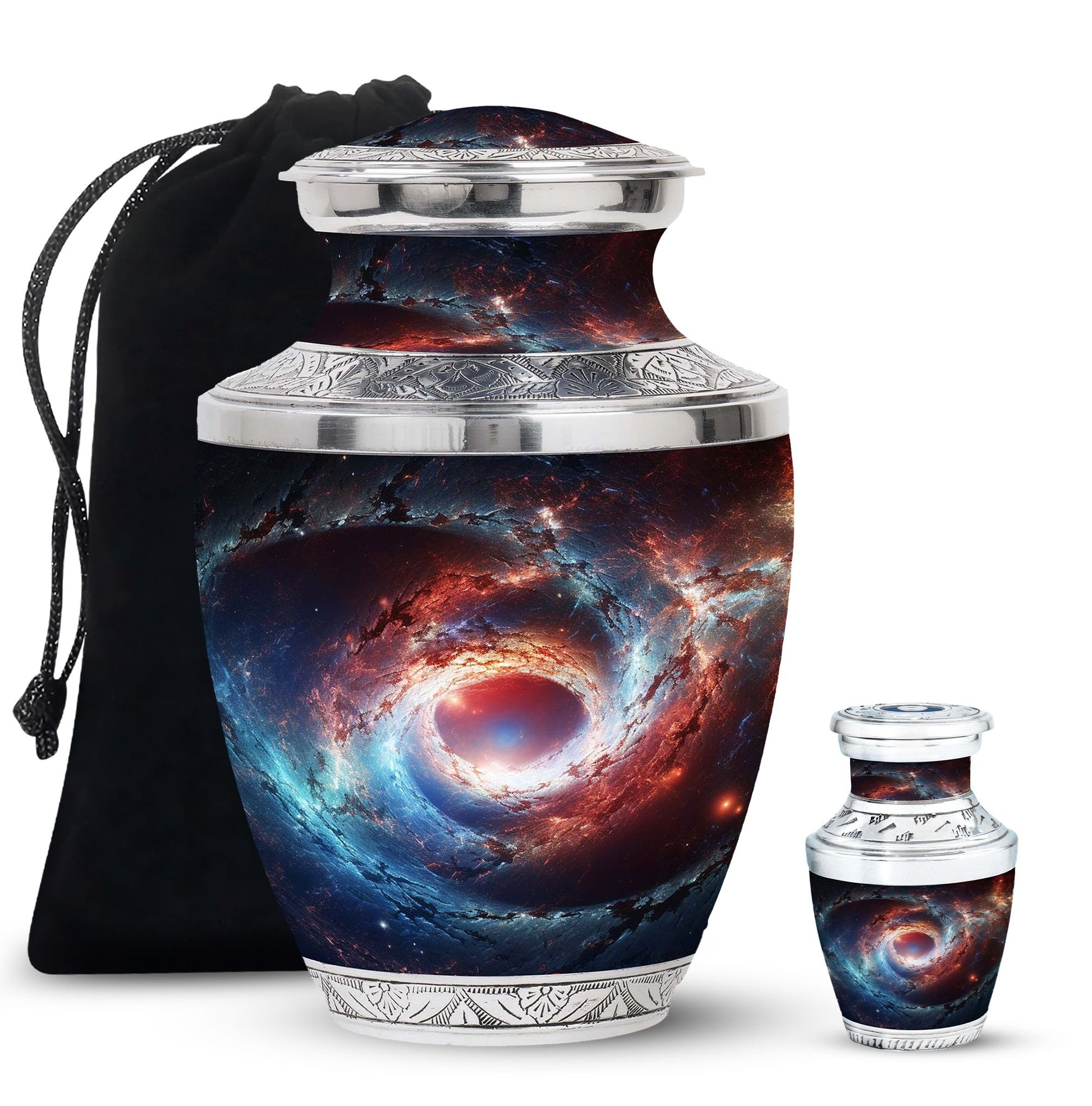 The Cosmic Dance Of Galaxies - Galaxy Urn Teardrop, Heart Shape Urn