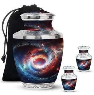 The Cosmic Dance Of Galaxies - Galaxy Urn Teardrop, Heart Shape Urn