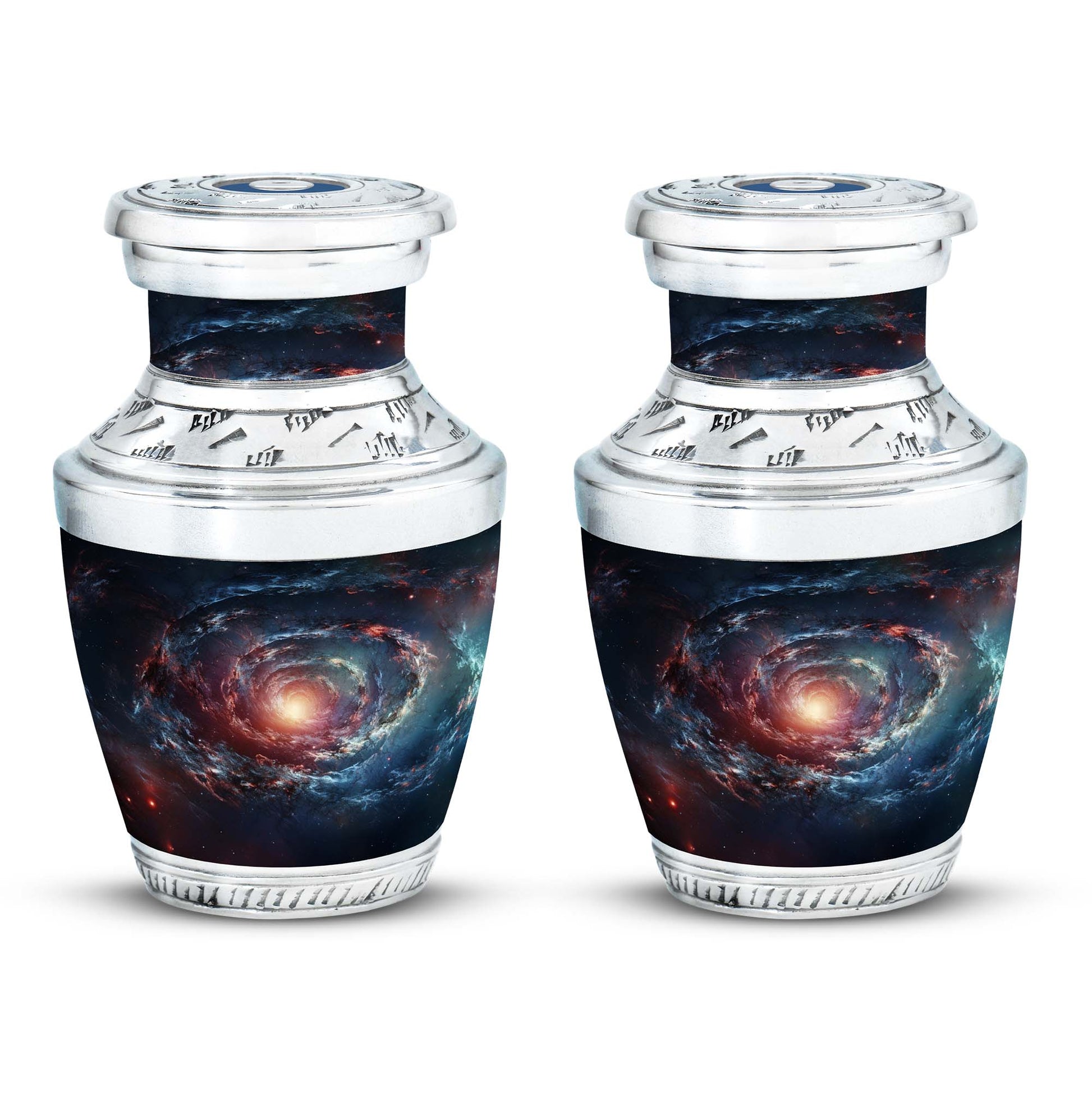 Spin Of Starry Skies - Galaxy Urn Large Teardrop, Heart Urn For Ashes