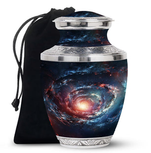 Spin Of Starry Skies - Galaxy Urn Large Teardrop, Heart Urn For Ashes