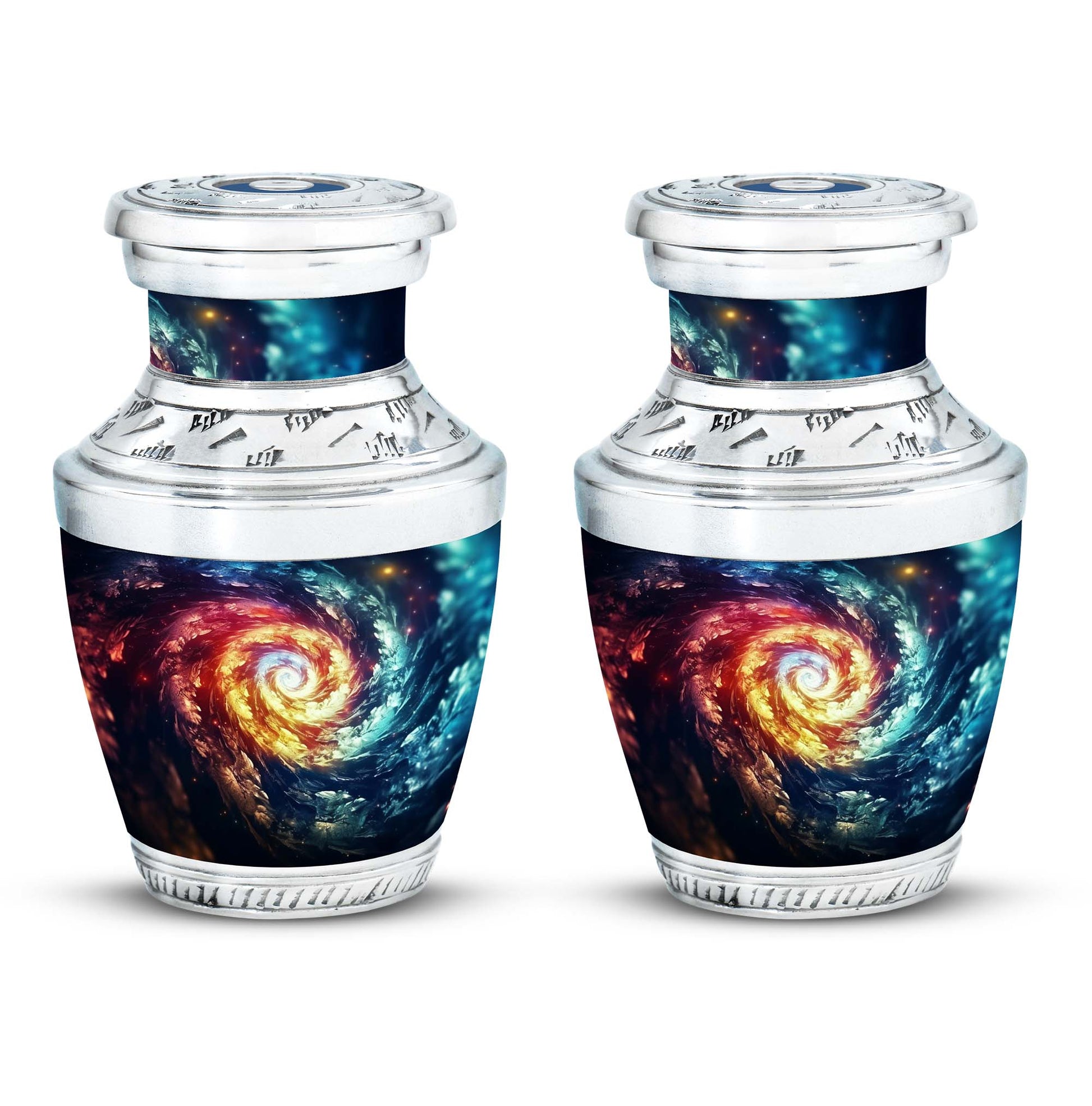 The Cosmic Dance Of Infinity - Galaxy Urn Teardrop, Heart Shape Urn