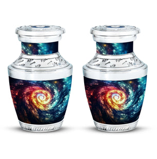The Cosmic Dance Of Infinity - Galaxy Urn Teardrop, Heart Shape Urn