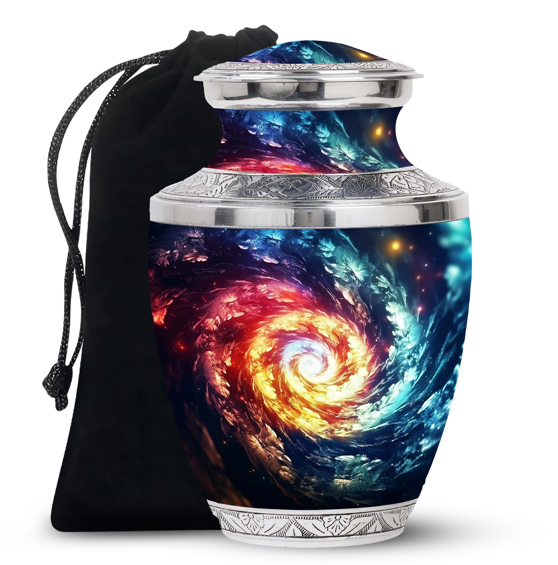 The Cosmic Dance Of Infinity - Galaxy Urn Teardrop, Heart Shape Urn