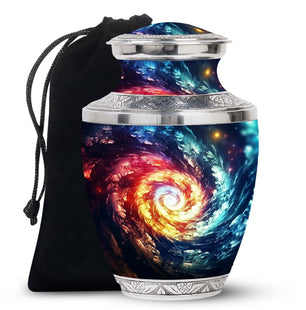 The Cosmic Dance Of Infinity - Galaxy Urn Teardrop, Heart Shape Urn