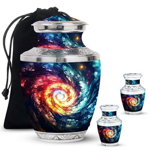 The Cosmic Dance Of Infinity - Galaxy Urn Teardrop, Heart Shape Urn
